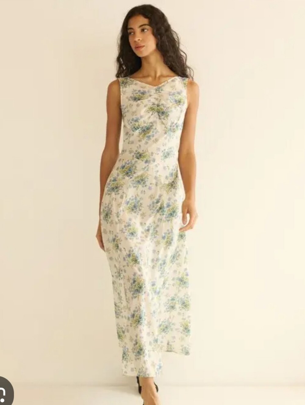 Women's Dress - DÔEN 100% Organic Cotton Bruna Floral Maxi Dress Size Medium
